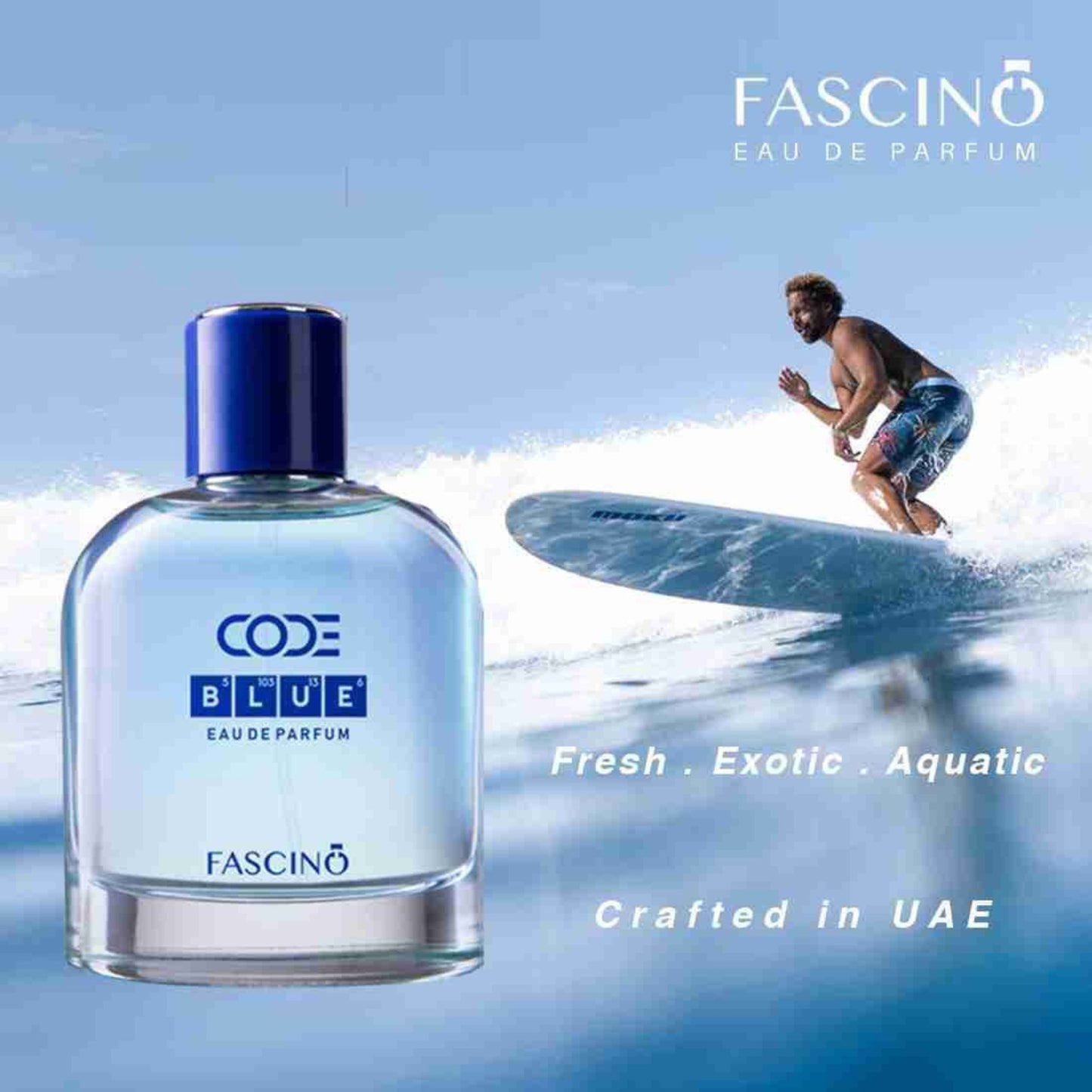 Fascino Code Blue Perfume for Men – Eau de Parfum 100ml
