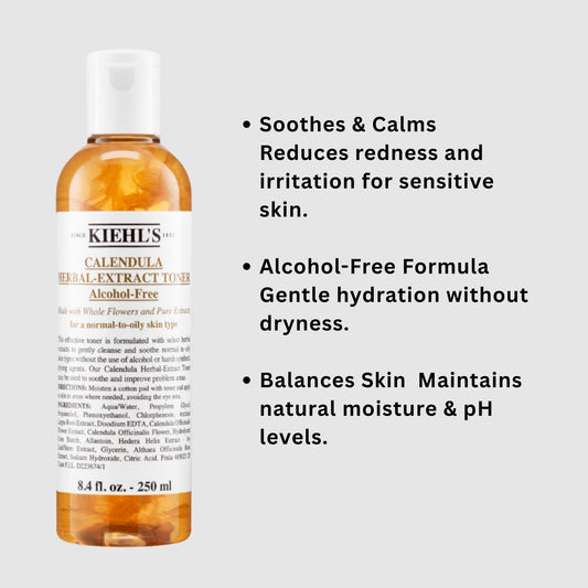 Kiehl's Calendula Toner Alcohol-Free – Soothing Face Care, 250ml