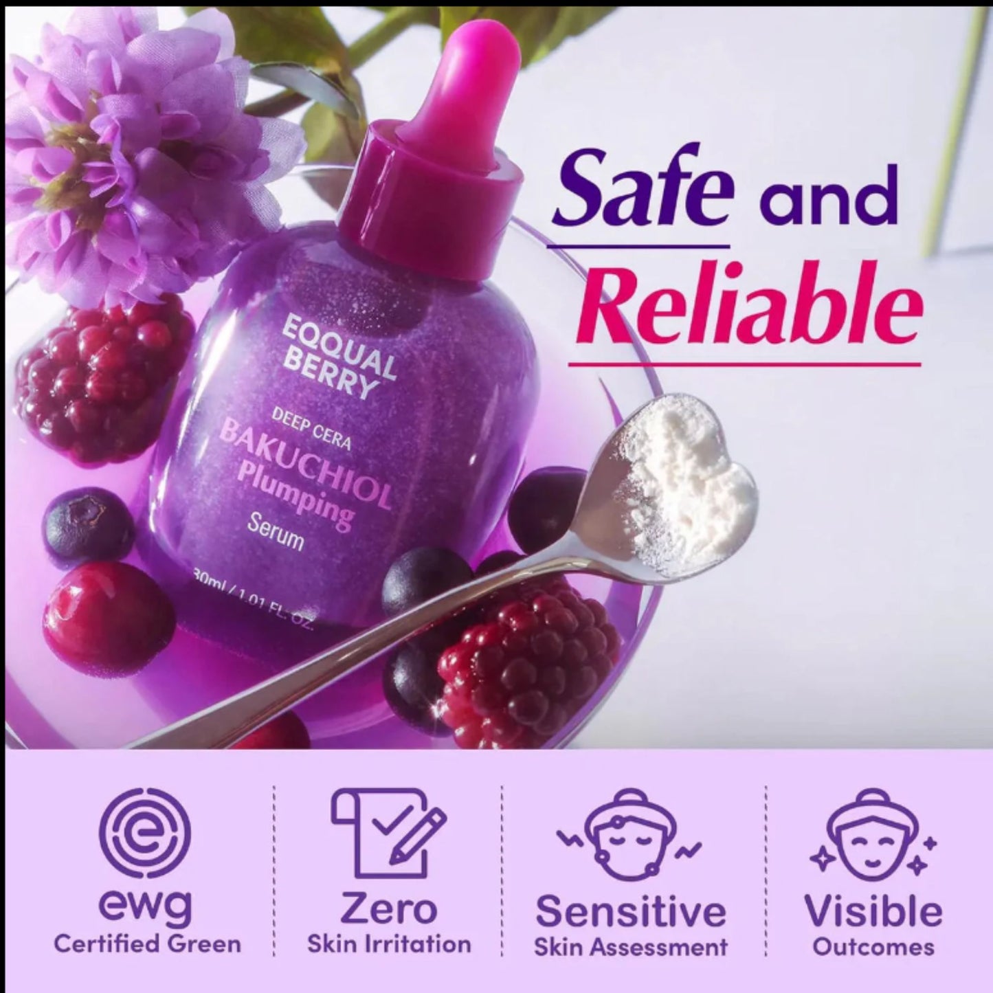 Eqqualberry Bakuchiol Plumping Serum – 30ml